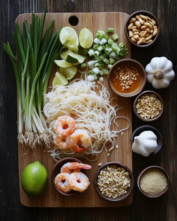 Pad Thai Crevettes : Une Recette Succulente pour Vos Papilles 2 Le pad thaï aux crevettes ingrédients
