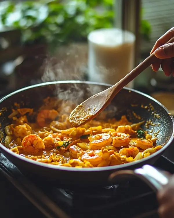 Curry Crevettes Succulent : La Recette qui Ravit les Papilles 3 Préparation de Curry de crevettes