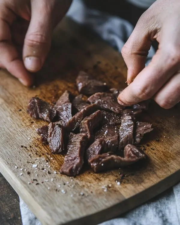 Langue de Boeuf Sauce Madère : Un Classique Revu par Grand-Mère 3 Préparation de langue de boeuf sauce piquante
