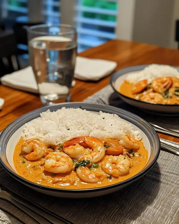 Recette Crevette Lait de Coco Thaï : Saveurs Exotiques 4 Recette crevette curry thai au lait de coco a table
