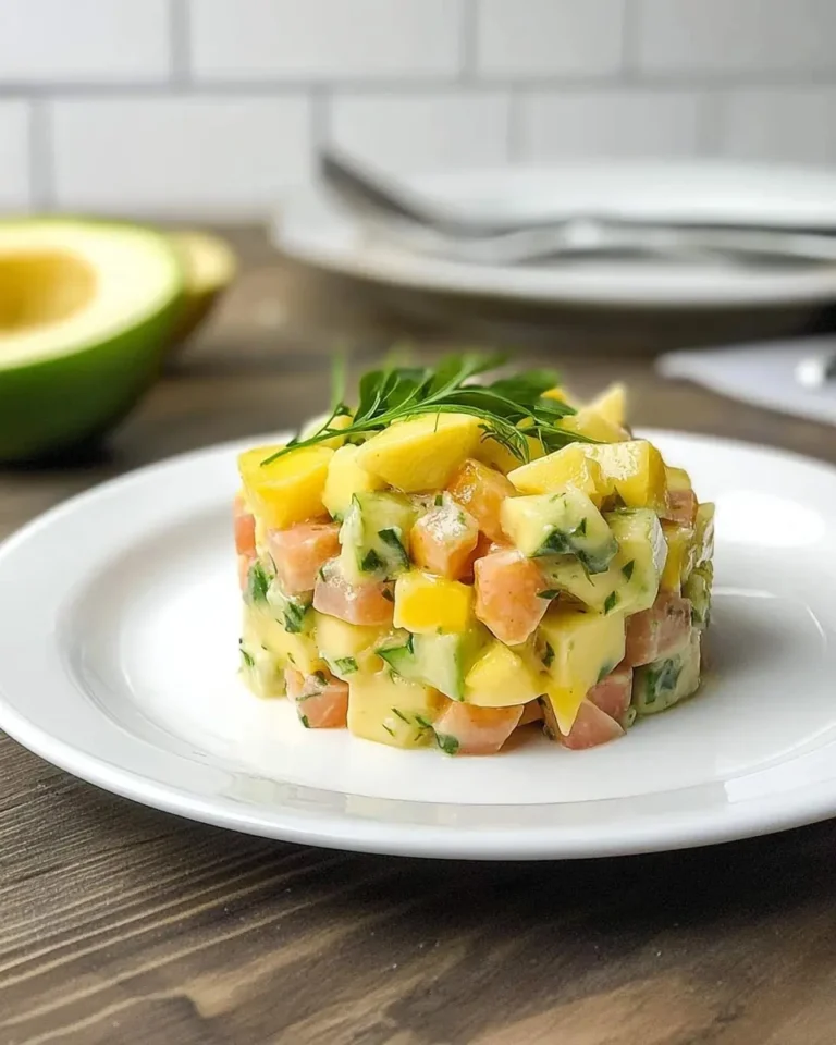 Tartare de Crevettes, Avocat et Mangue