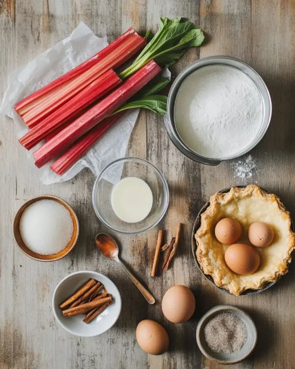 Tarte à la rhubarbe facile et rapide 2 ingredients de Tarte à la rhubarbe