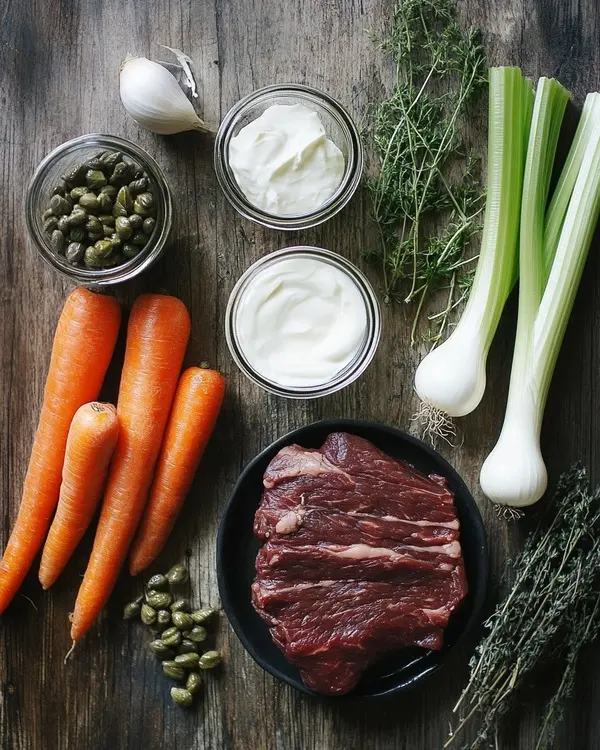 Langue de Boeuf Sauce Madère : Un Classique Revu par Grand-Mère 2 ingrédients pour langue de boeuf sauce madère
