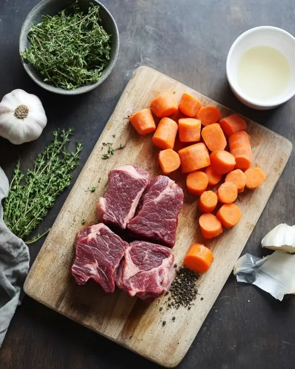 Recette Joue de Bœuf Confite Fondante 2 les ingrédients pour recette de la joue de boeuf