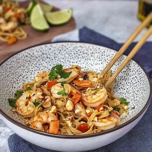 Nouilles Sautées aux Crevettes Thaï : Recette Facile et Goûteuse 5 nouilles sautées aux crevettes thaï