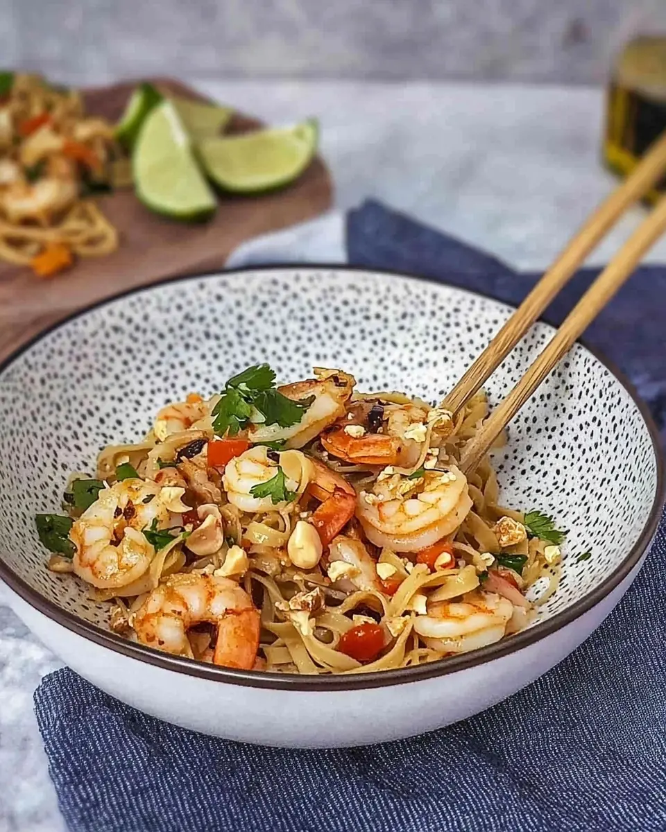 Nouilles Sautées aux Crevettes Thaï : Recette Facile et Goûteuse 1 nouilles sautées aux crevettes thaï