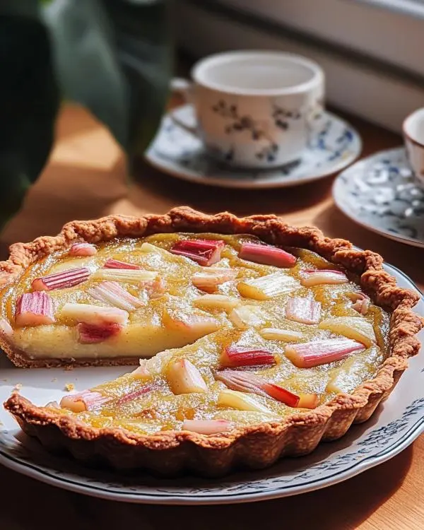 Tarte à la rhubarbe facile et rapide 4 recette de Tarte à la rhubarbe