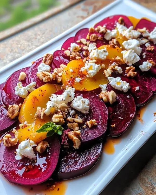 Carpaccio de Betteraves Bicolores Éblouissant 6 Carpaccio de Betteraves Bicolores recette