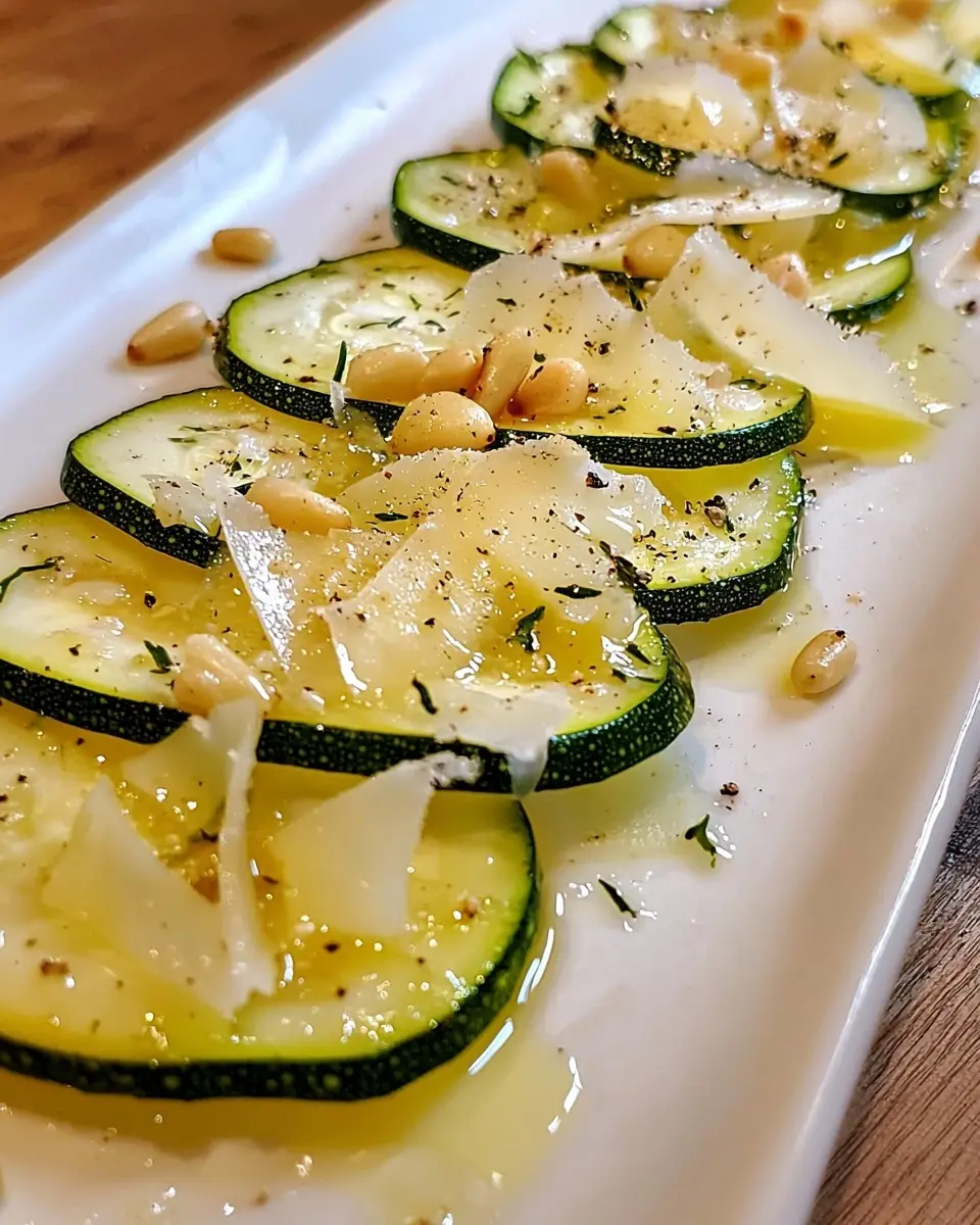 Carpaccio de Courgettes Parfumé 1 Carpaccio de Courgettes