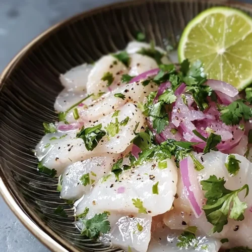 Ceviche de Daurade Onctueux 5 Ceviche de Daurade, Lait de Coco, Citron Vert et Coriandre