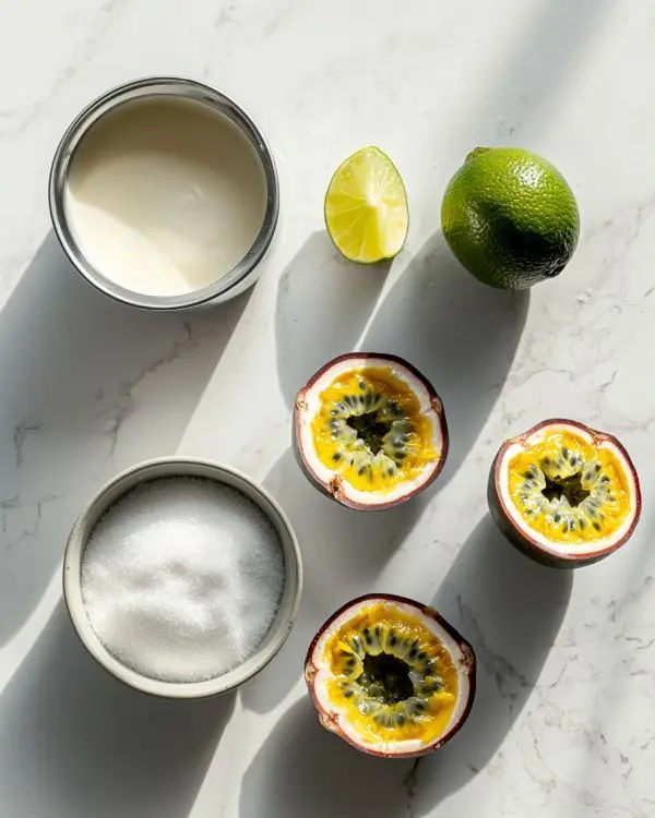 Panna Cotta au Lait de Coco Veloutée 2 Les ingrédients pour Panna Cotta au Lait de Coco