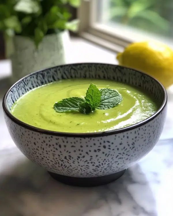 Velouté Glacé de Courgettes, Avocat et Menthe Soyeux 4 Recette Velouté Glacé de Courgettes, Avocat et Menthe