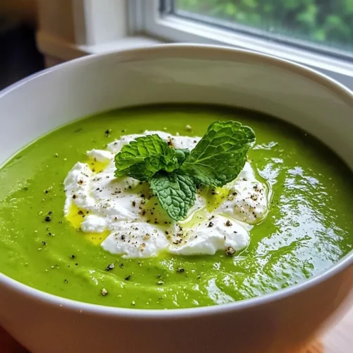 Velouté Froid de Petits Pois à la Menthe 5 Velouté Froid de Petits Pois à la Menthe, Nuage de Ricotta