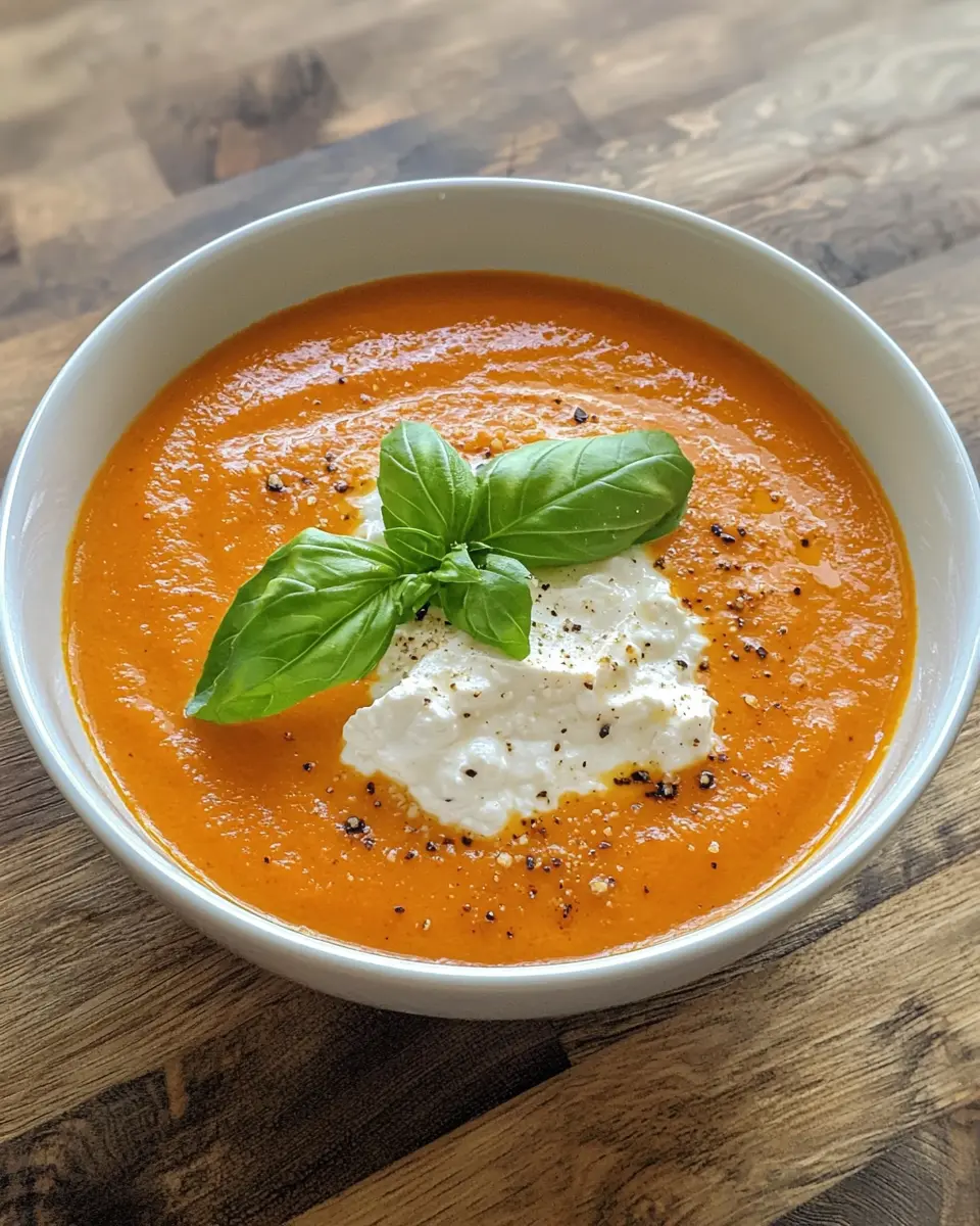 Velouté Froid de Poivrons Rouges Grillés et Ricotta Velours 1 Velouté Froid de Poivrons Rouges Grillés et Ricotta