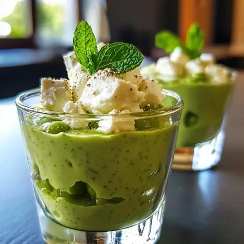 Verrines Crème de Petits Pois Frais à la Menthe Veloutées 5 Verrines Crème de Petits Pois Frais à la Menthe
