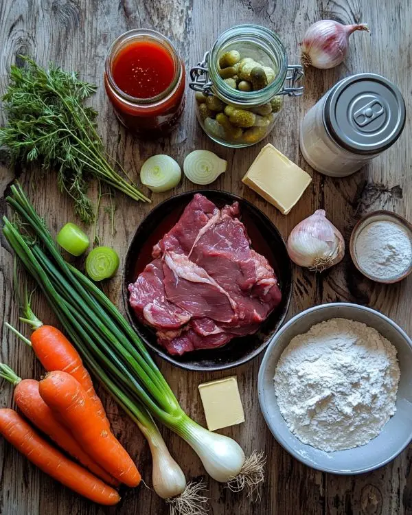 Recette de Langue de Boeuf Sauce Cornichons 2 ingrédients pour recette de langue de boeuf