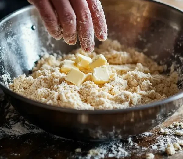 Crumble Pommes, Rhubarbe et Épices Parfumé 3 préparation Crumble Pommes, Rhubarbe et Épices