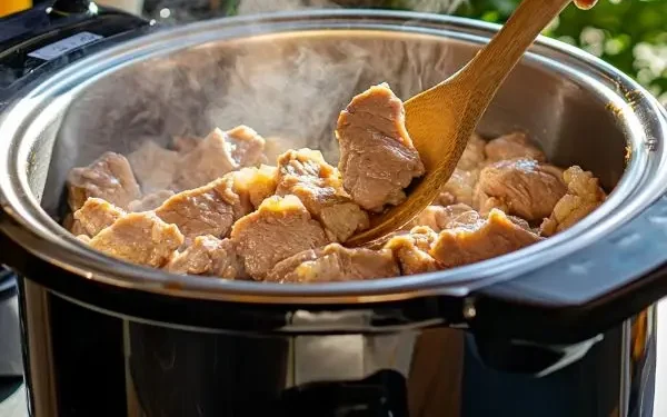 Blanquette de Veau au Cookeo Fondante 3 préparation de blanquette de veau au cookeo