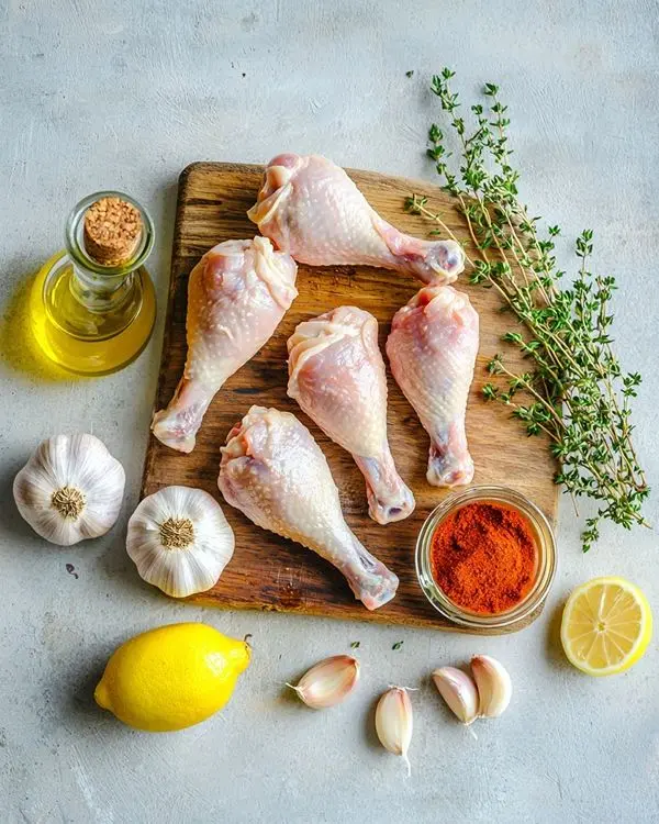 Cuisson Pilon de Poulet au Four Croustillant 2 Les ingrédients pour Pilons de poulet