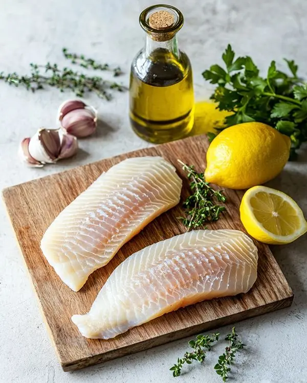 Filet de Lingue Bleu Parfumé 2 Les ingrédients pour Recette de filet de lingue