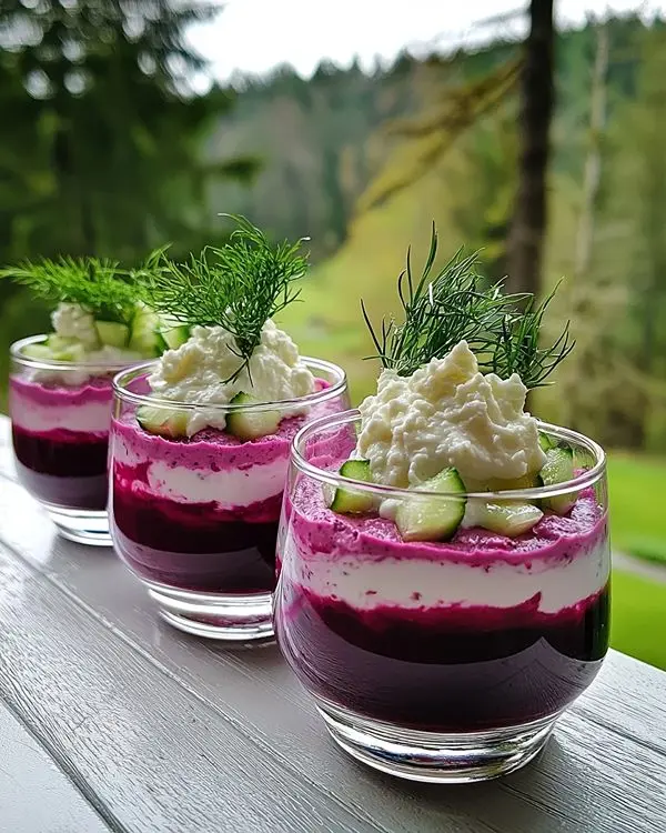Verrine Mousse de Feta et Betterave Sublime 2 Recette de Verrine Mousse de Feta et Betterave