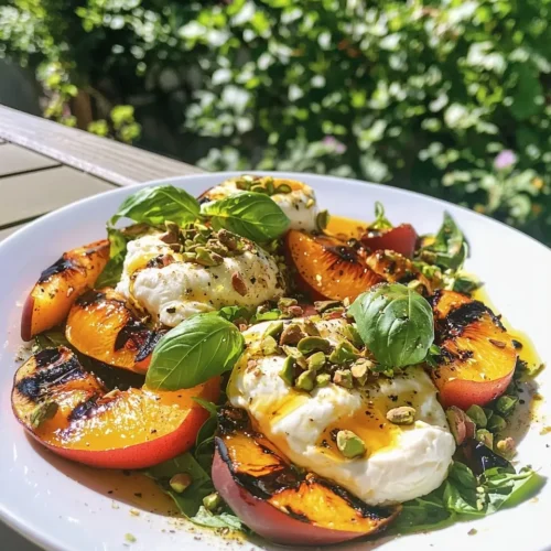 Salade de Nectarines Grillées et Burrata Caramélisée 5 Salade de Nectarines Grillées et Burrata Exquise