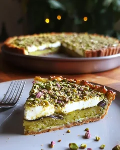 Tarte Fine d’Aubergine, Mozzarella et Pistaches