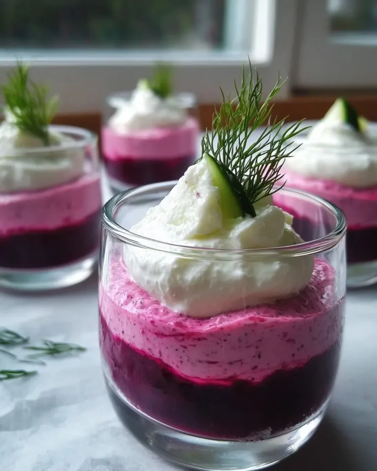 Verrine Mousse de Feta et Betterave