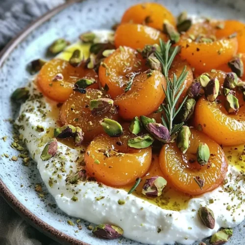 Abricots Rôtis au Romarin, Feta Fouettée & Pistaches Divins 5 Abricots Rôtis au Romarin