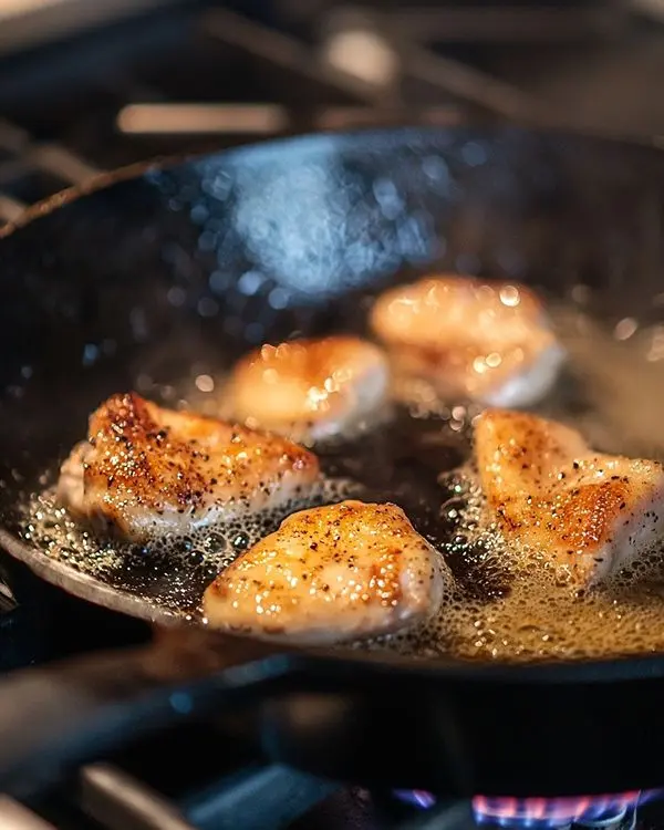 Poulet à la Moutarde Fondant 3 Cuisson de poulet a la moutarde