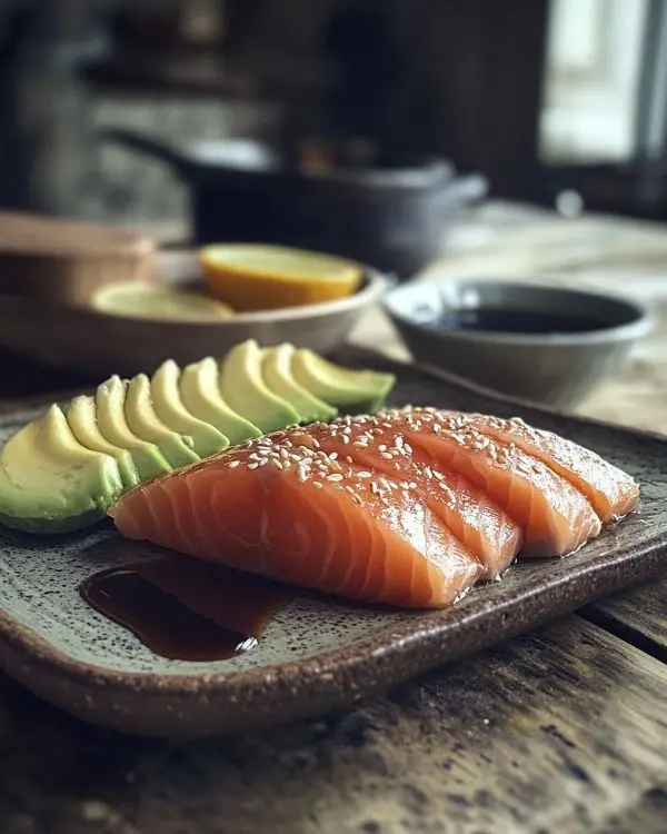 Tataki de Saumon Mariné Soja-Érable Sublime 2 Les ingrédients pour Tataki de Saumon Mariné Soja-Érable