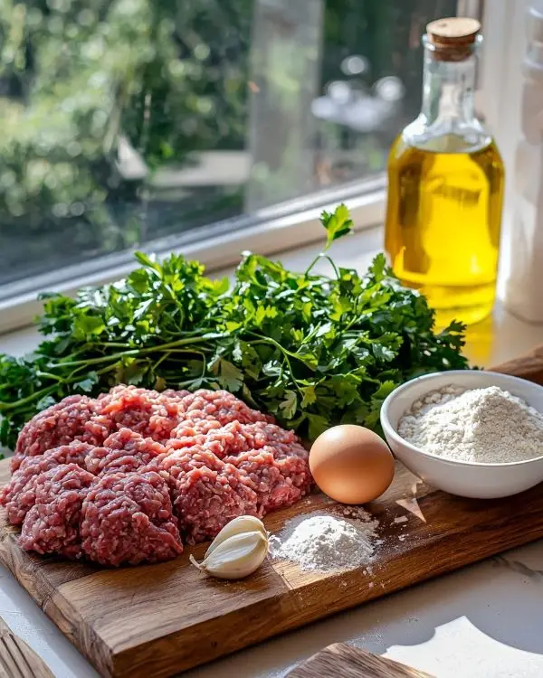 Recette Boulettes de Bœuf aux Herbes Parfumées 2 Les ingrédients pour la recette de boulette de boeuf