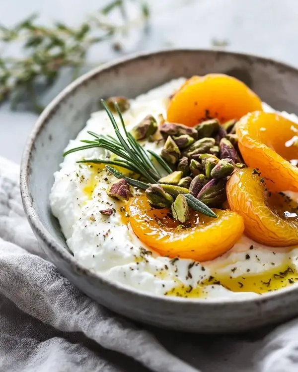 Abricots Rôtis au Romarin, Feta Fouettée & Pistaches Divins 3 Recette Abricots Rôtis au Romarin