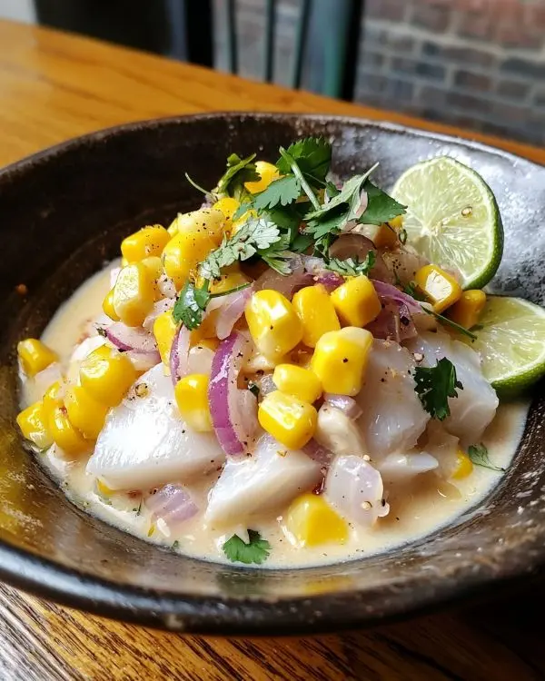 Ceviche de Daurade Exotique 4 Recette Ceviche de Daurade, Leche de Tigre au Lait de Coco