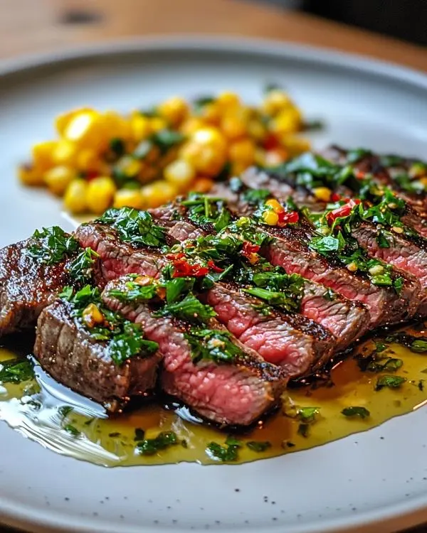 Tataki de Bœuf, Vinaigrette Chimichurri Frais et Maïs Grillé 3 Recette Tataki de Bœuf, Vinaigrette Chimichurri
