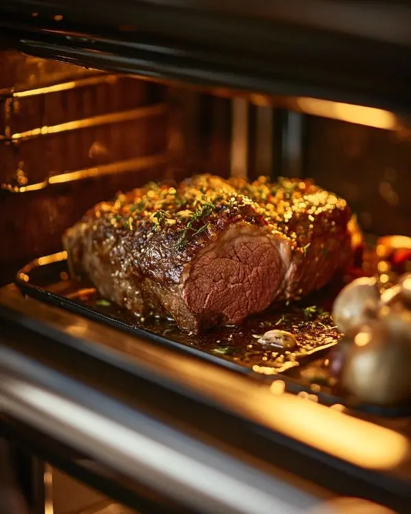 Recettes de Rôti de Bœuf 4 Rôti en cours de cuisson