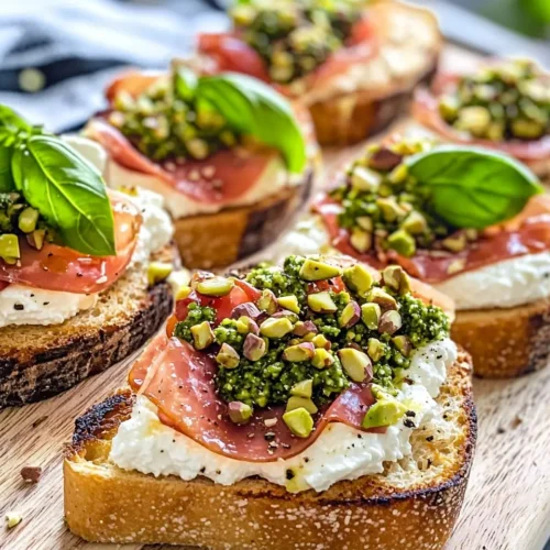 Tartines de Pain Grillé Ricotta Mortadelle 5 Tartines de Pain Grillé