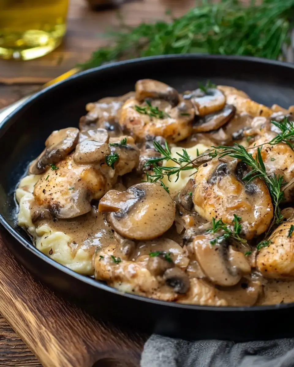 Aiguillettes de Poulet aux Champignons Dorées 1 aiguillette-de-poulet-aux-champignons