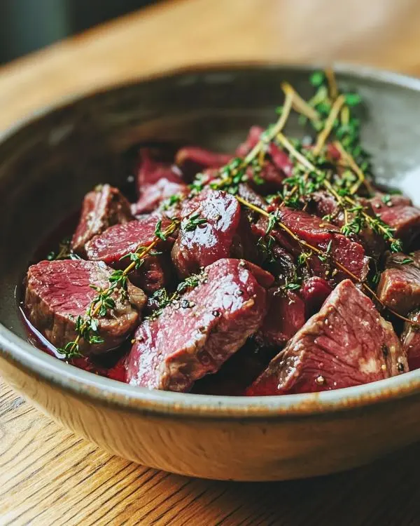 Recette Cœur de Bœuf à la Poêle Parfumé 4 cœur de bœuf rôti à la poêle