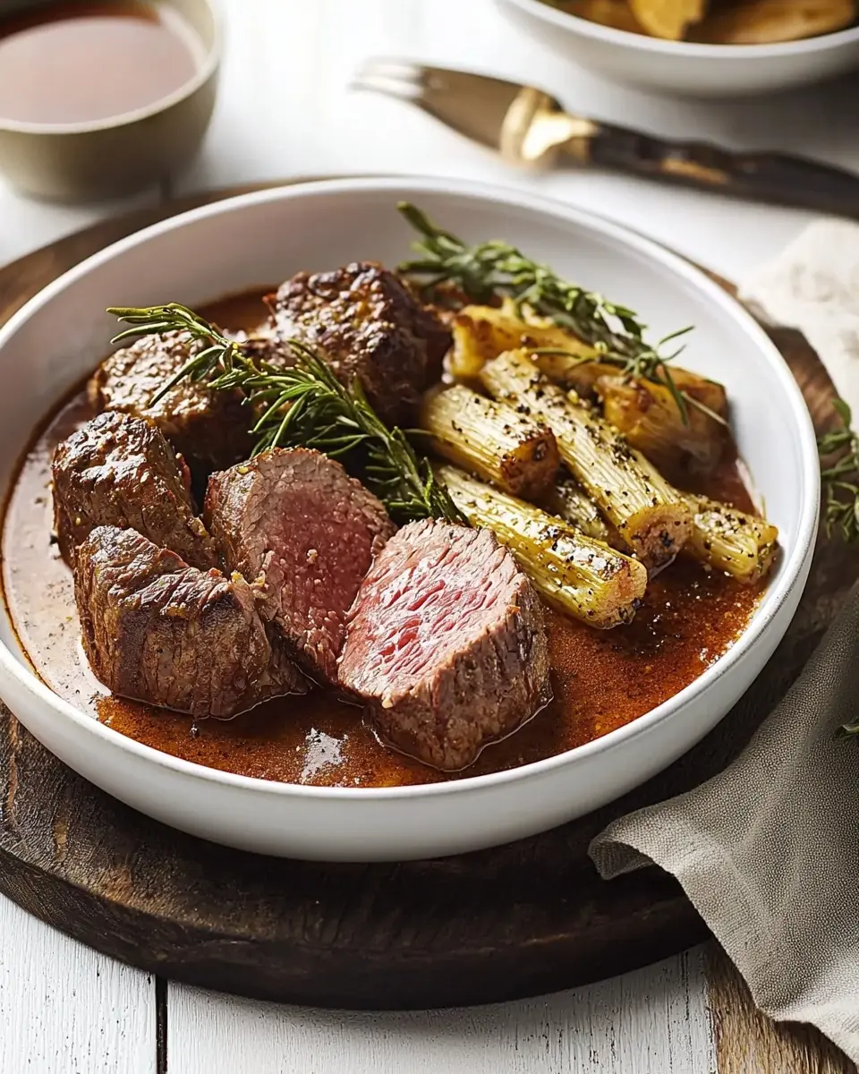 Recette Rôti de Bœuf en Sauce Fondant 1 recette roti de boeuf en sauce
