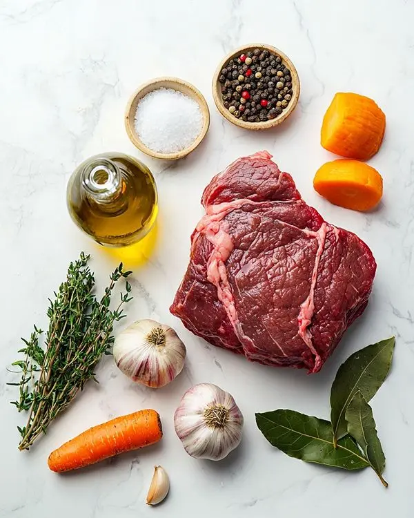 Recette Rôti de Bœuf Cocotte Fondant 2 rôti de bœuf cuit en cocotte