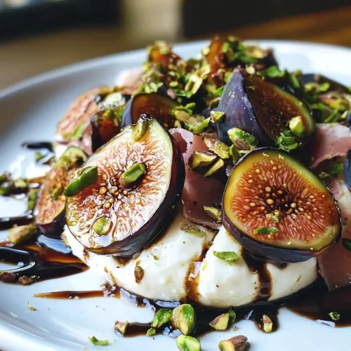 Burrata sur Figues Rôties Caramélisées 5 Burrata sur Figues Rôties