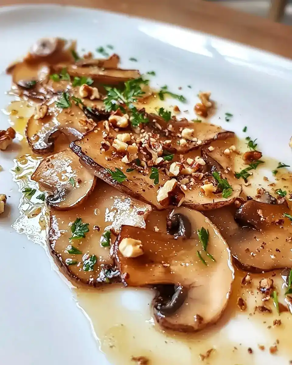 Carpaccio de Champignons de Paris Sublimé 1 Carpaccio de Champignons de Paris