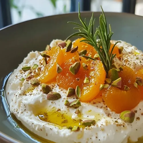 Feta Fouettée à la Pistache, Abricots Rôtis 5 Feta Fouettée à la Pistache