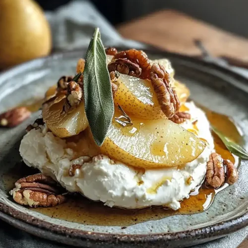 Feta Fouettée au Miel, Poires Rôties Envoûtantes 5 Feta Fouettée au Miel