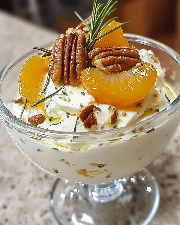 Feta Fouettée au Miel de Lavande Abricots Rôtis 4 Feta Fouettée au Miel de Lavande, Abricots Rôtis au Romarin & Noix de Pécan