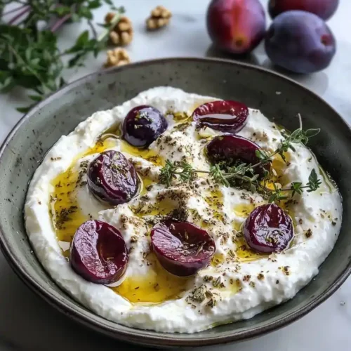 Feta Fouettée au Za'atar et Prunes Dorées 5 Feta Fouettée au Za'atar et Prunes Dorées