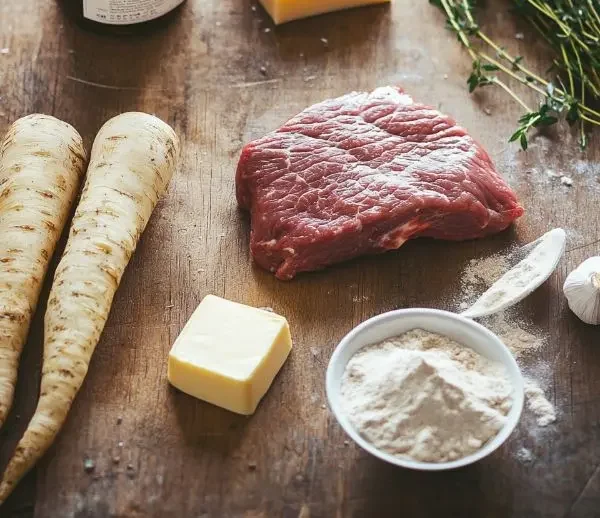 Tataki de Bœuf Purée de Panais à la Truffe 2 Les ingrédients pour Tataki de Bœuf Purée de Panais à la Truffe & Crumble de Parmesan