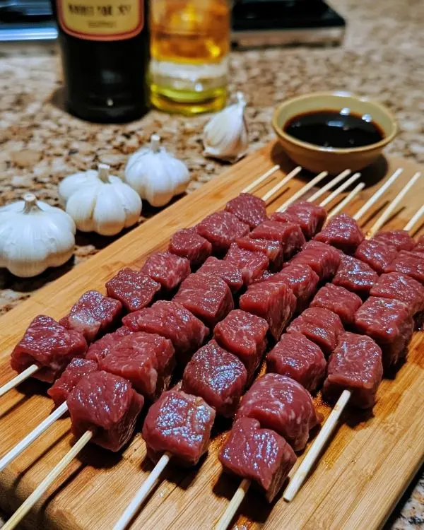 Recette Brochettes de Bœuf Mariné Parfumée 2 Les ingrédients pour recette brochette de bœuf