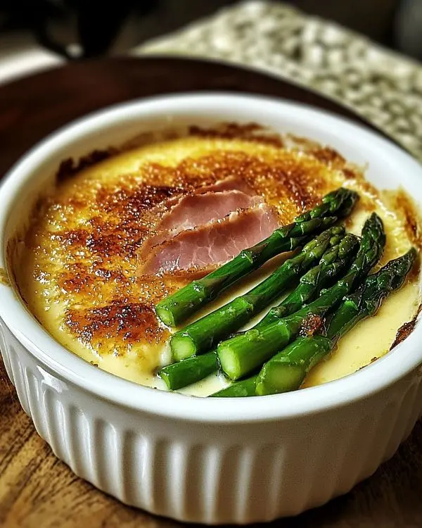 Crème Brûlée Salée au Parmesan et Pointes d’Asperges 3 Ma Recette Crème Brûlée Salée au Parmesan